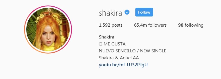 Instagram Shakira